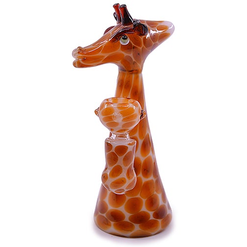 Glass Bubbler - Mrs. Giraffe (6")