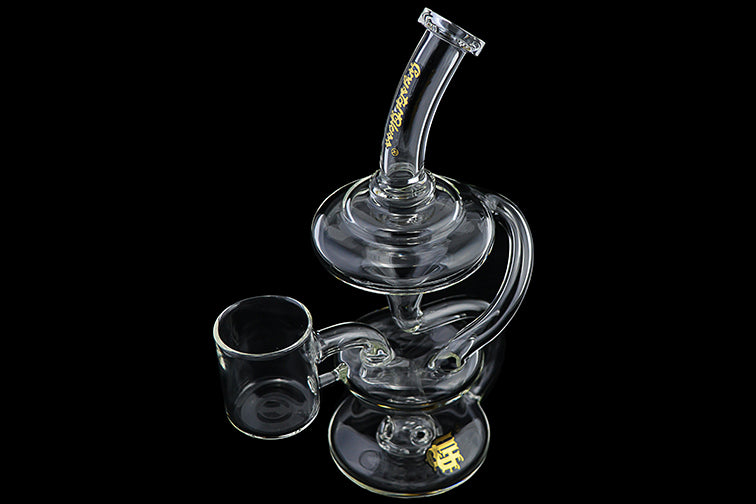 Crystal Glass Puffco Proxy Water Pipe Recycler Rig