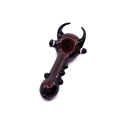 Glass Hand Pipe - Double Horn (4")