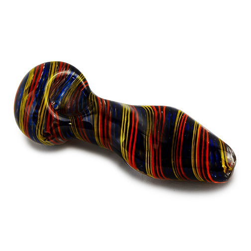 Glass Hand Pipe - Candy Stripes (4")