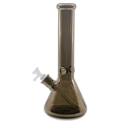 Iridescent Shiny Finish Beaker Water Pipe (14")