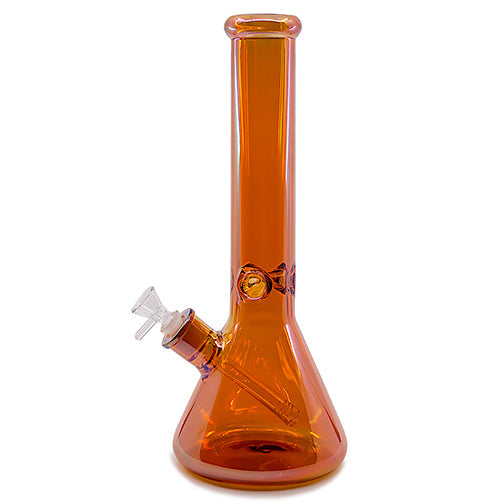 Iridescent Shiny Finish Beaker Water Pipe (14")